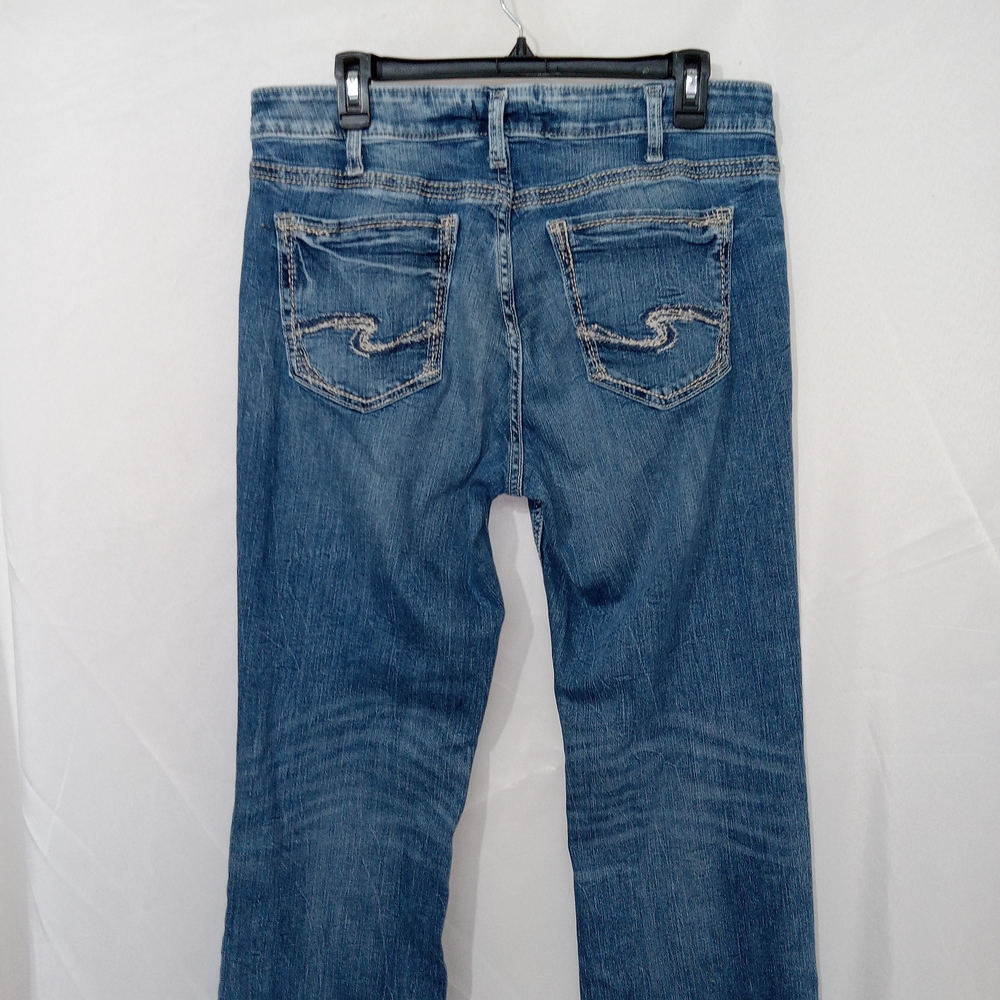 Silver Jeans Suki Flare Mid Rise Bootcut Denim Jeans Women’s 14/ L33 Stretch EUC - Picture 8 of 13